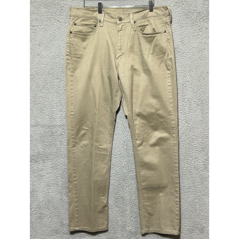 Levis 541 Athletic Taper Jeans Mens 33x34 Tan Khaki Stretch Twill
